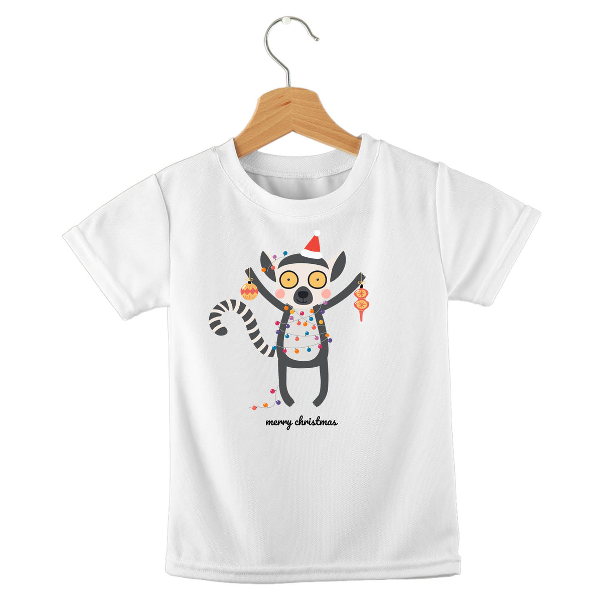 Personalized kids birthday t-shirt – merry Christmas animals design | myartworkplate.com – side angle