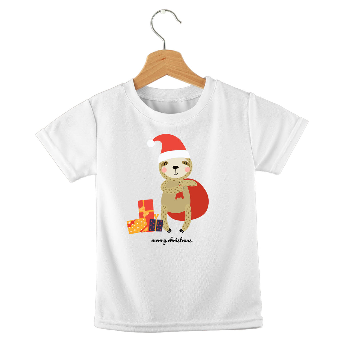 Personalized kids birthday t-shirt – merry Christmas animals design | myartworkplate.com – size guide
