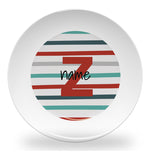 plate - my design - pinstripe alphabet