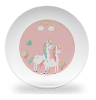 plate - my design - pink horses