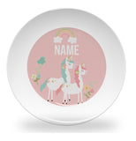 plate - my design - pink horses