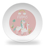 plate - my design - pink horses