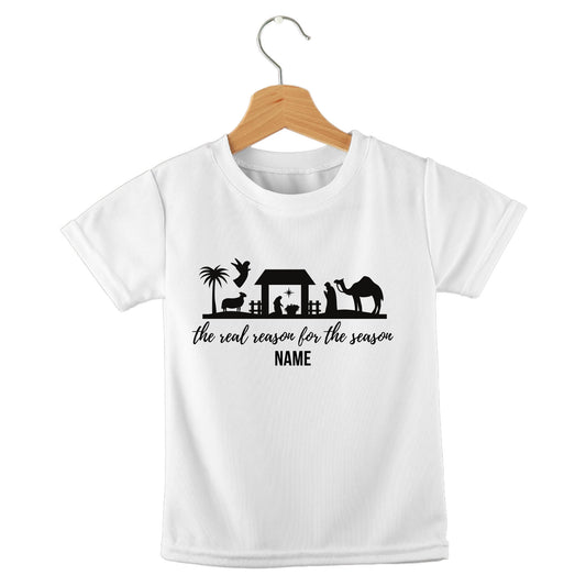 Personalized kids birthday t-shirt – reason for the season Christmas design | myartworkplate.com