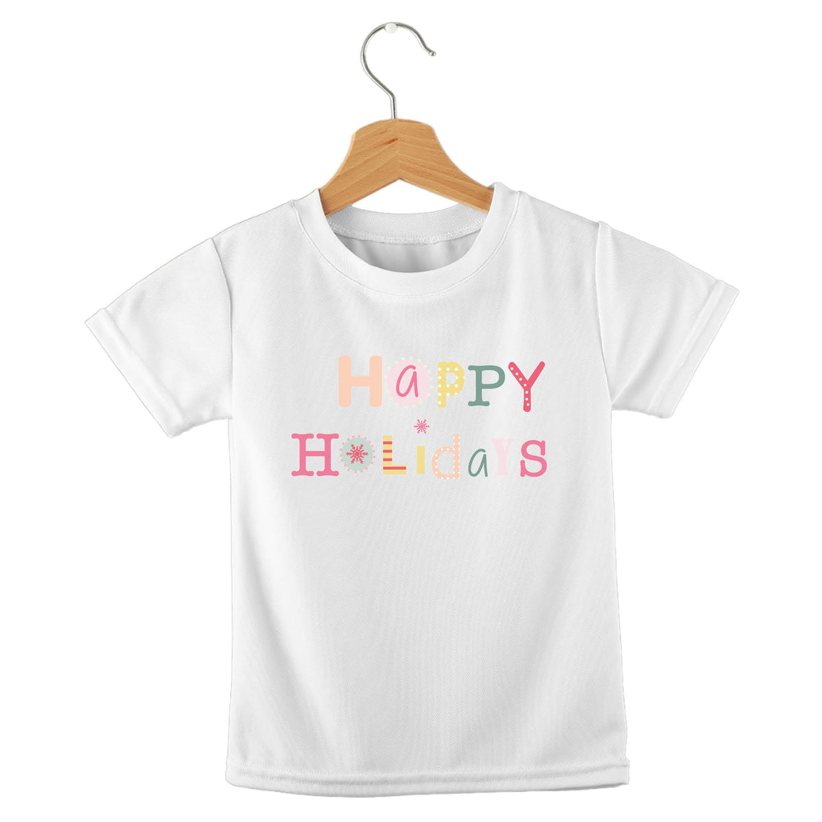Personalized kids birthday t-shirt – winter fun Christmas design | myartworkplate.com – front view