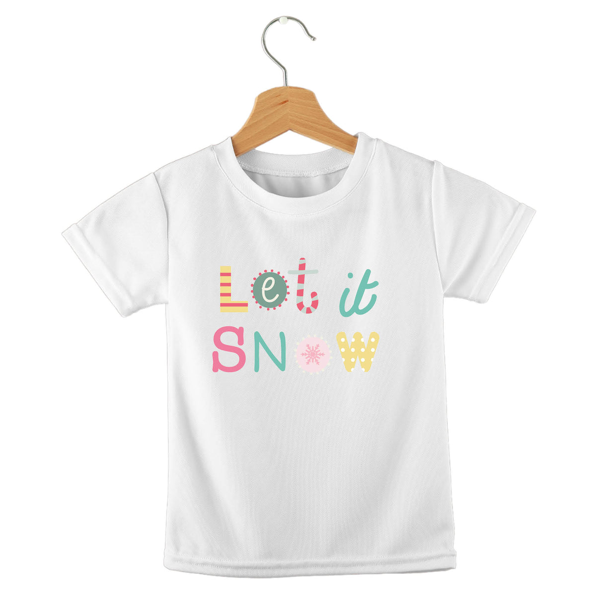 Personalized kids birthday t-shirt – winter fun Christmas design | myartworkplate.com – detail close-up