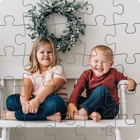 Personalized 25-piece kids jigsaw puzzle – custom photo upload design | myartworkplate.com
