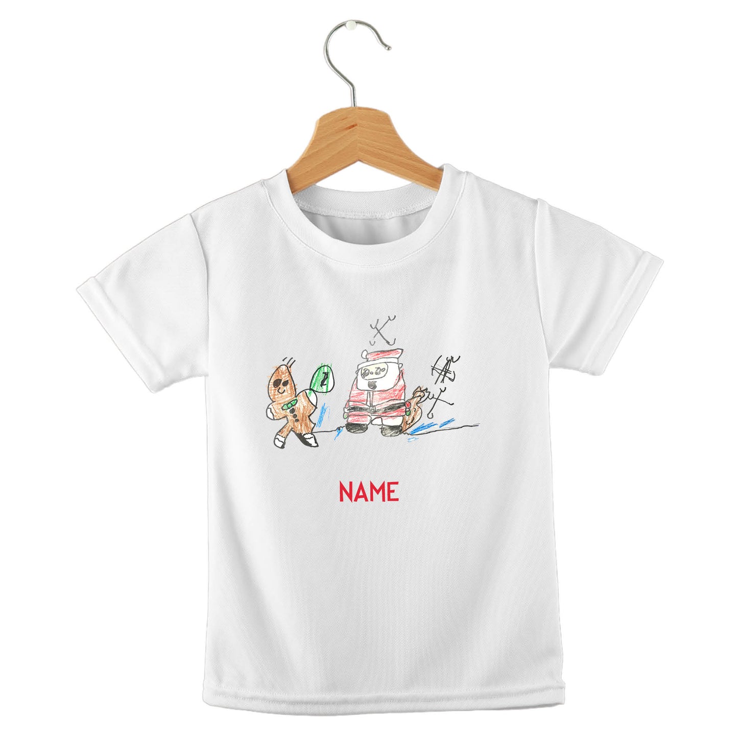 Personalized kids birthday t-shirt – custom artwork upload design | myartworkplate.com – front view