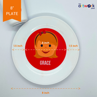 plate - my face - girl