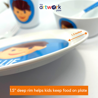 plate - my design - santas sleigh - blue