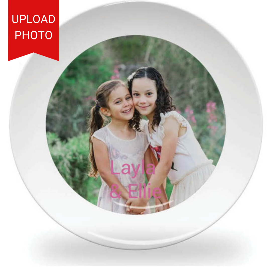 Personalized kids plate – custom kids artwork or drawing upload | myartworkplate.com – full set