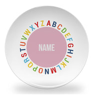 plate - my design - alphabet circle