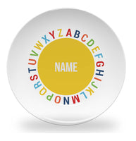 plate - my design - alphabet circle