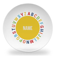 plate - my design - alphabet circle