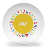 plate - my design - alphabet circle