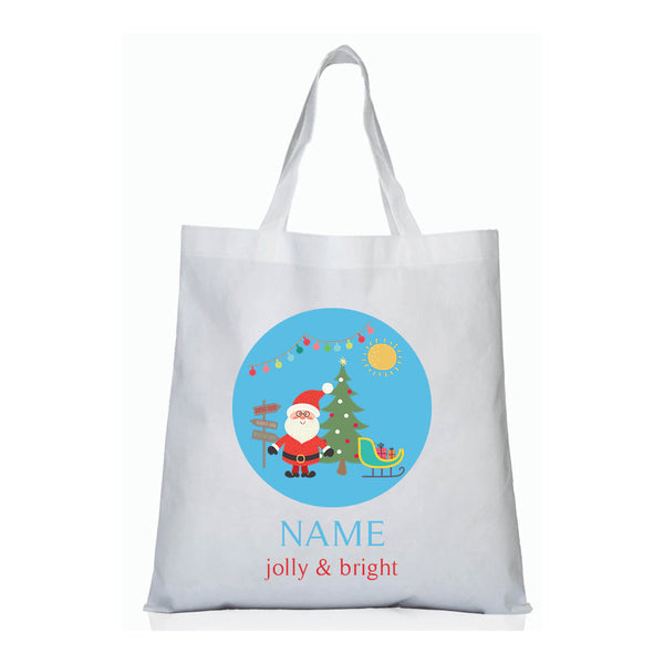 bag - my design - santas sleigh - blue