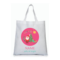 bag - my design - santas sleigh - pink