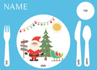 placemat - my design - santas sleigh - blue