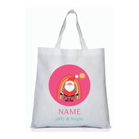 bag - my design - rainbow santa - pink