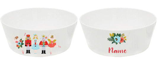 Personalized kids snack bowl – Christmas nutcracker design | myartworkplate.com