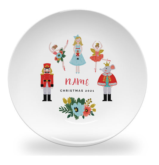 Personalized kids plate – Christmas nutcracker design | myartworkplate.com