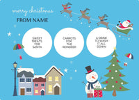 placemat & cup - my design - christmas eve - christmas village