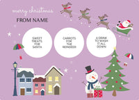 placemat & cup - my design - christmas eve - christmas village
