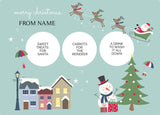 placemat & cup - my design - christmas eve - christmas village