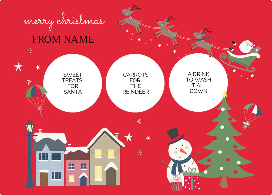 placemat - my design - christmas eve - christmas village