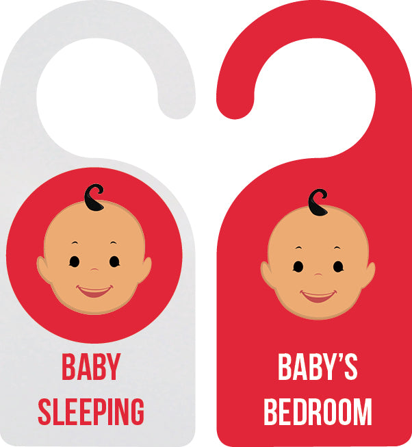 Personalized kids door hanger – personalised baby face with custom name | myartworkplate.com