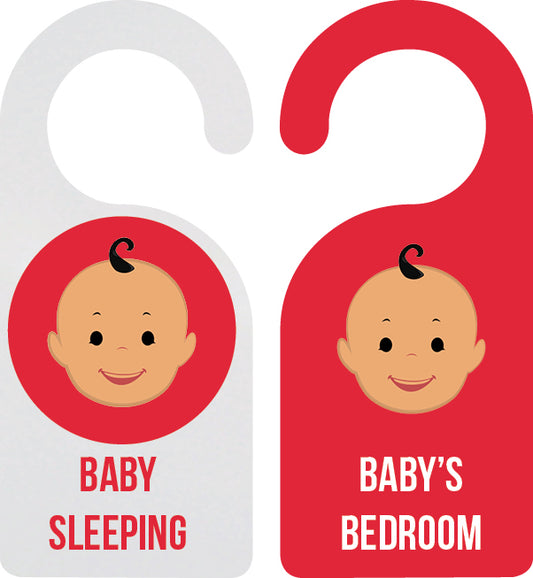 Personalized kids door hanger – personalised baby face with custom name | myartworkplate.com