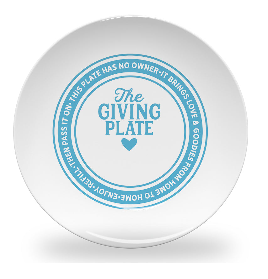 Personalized kids plate – giving plate keep giving design | myartworkplate.com – detail close-up