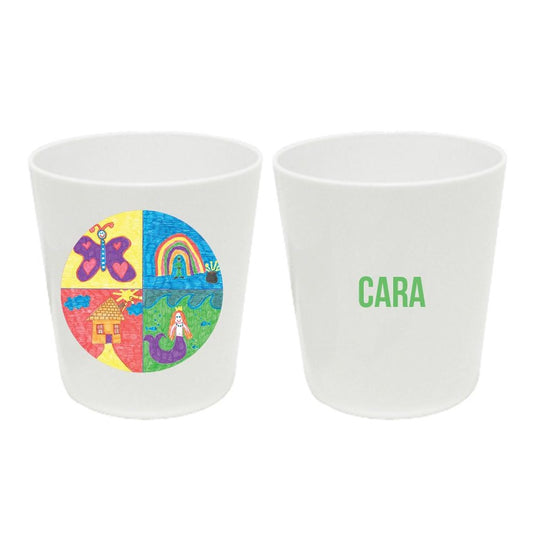 Personalized 8oz kids cup – custom kids artwork or drawing upload | myartworkplate.com