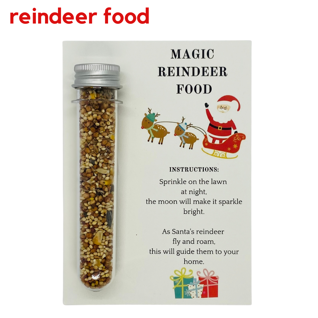 Magical Christmas Eve reindeer food – sprinkle on the lawn for Santa's reindeer | myartworkplate.com