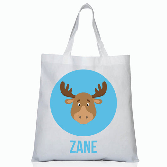 Personalized kids tote bag – fun animal face – choose your favourite animal | myartworkplate.com